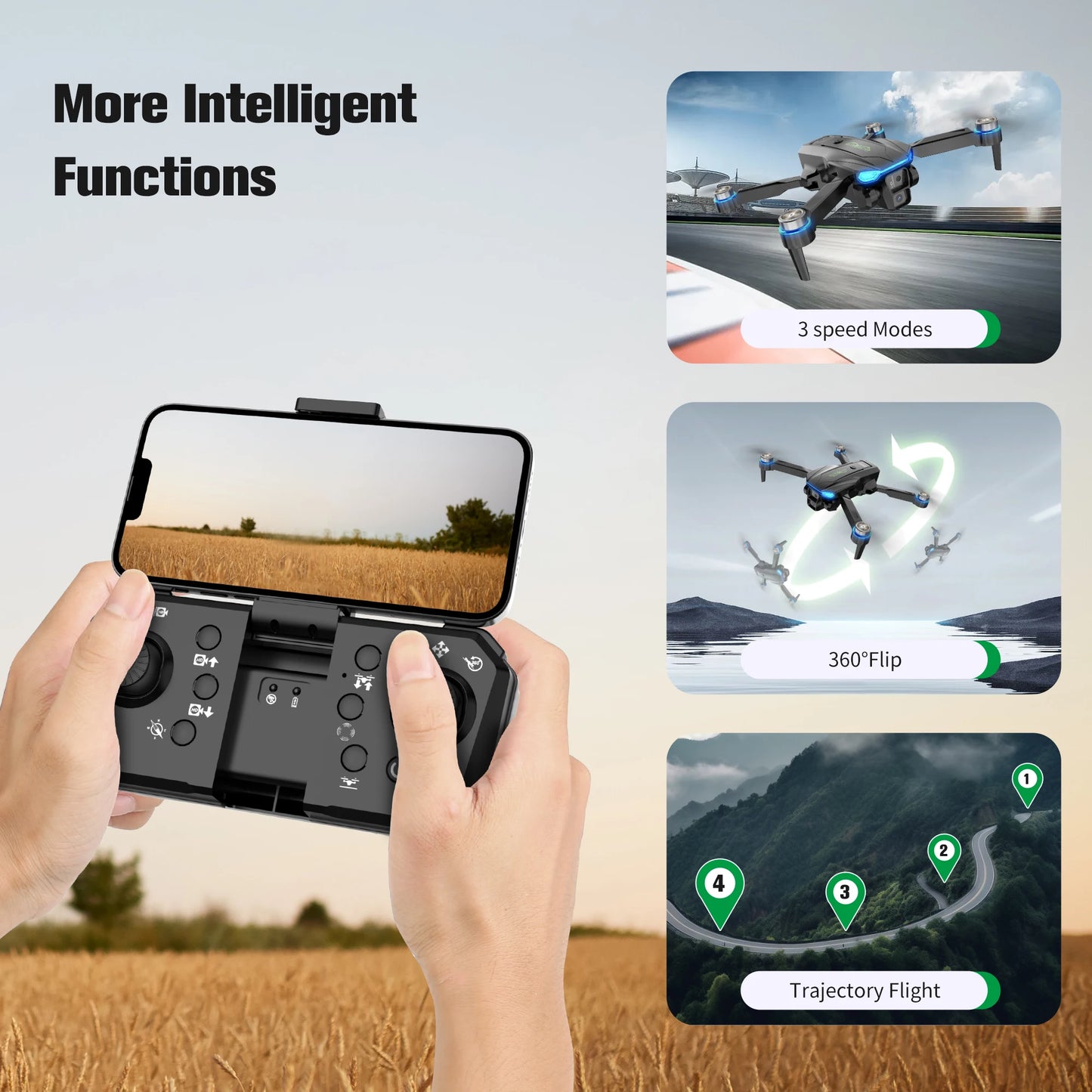 SKYMONSTER Falcon 1 RC Drone 1080P HD Camera Brushless Motor