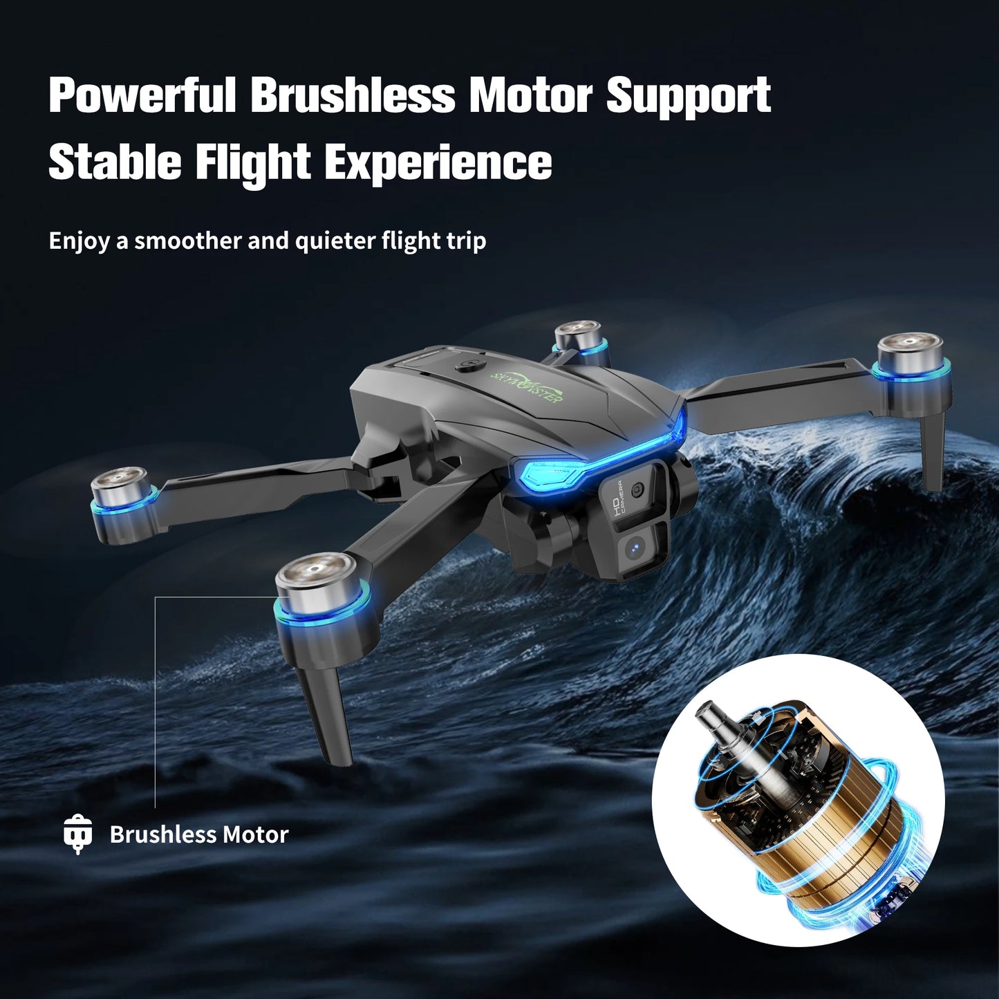 SKYMONSTER Falcon 1 RC Drone 1080P HD Camera Brushless Motor