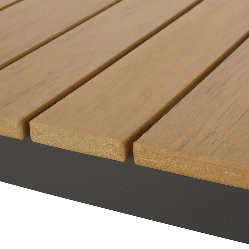 RV Modern Outdoor Dining Bench Stool, Gray + Natural