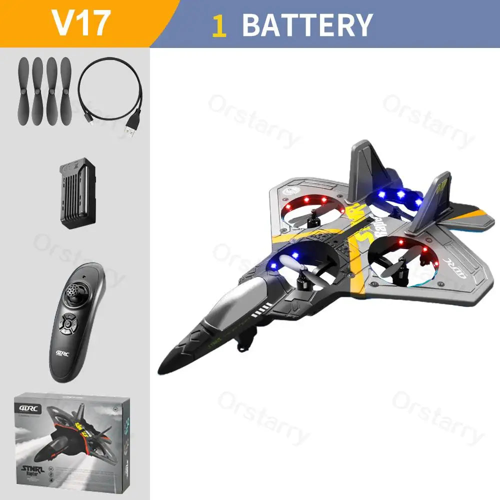 2024 HOT RC Remote Control Airplane 2.4G Remote Control Fighter Hobby Plane Glider Airplane EPP Foam Toys Kids Gift V17 Drone