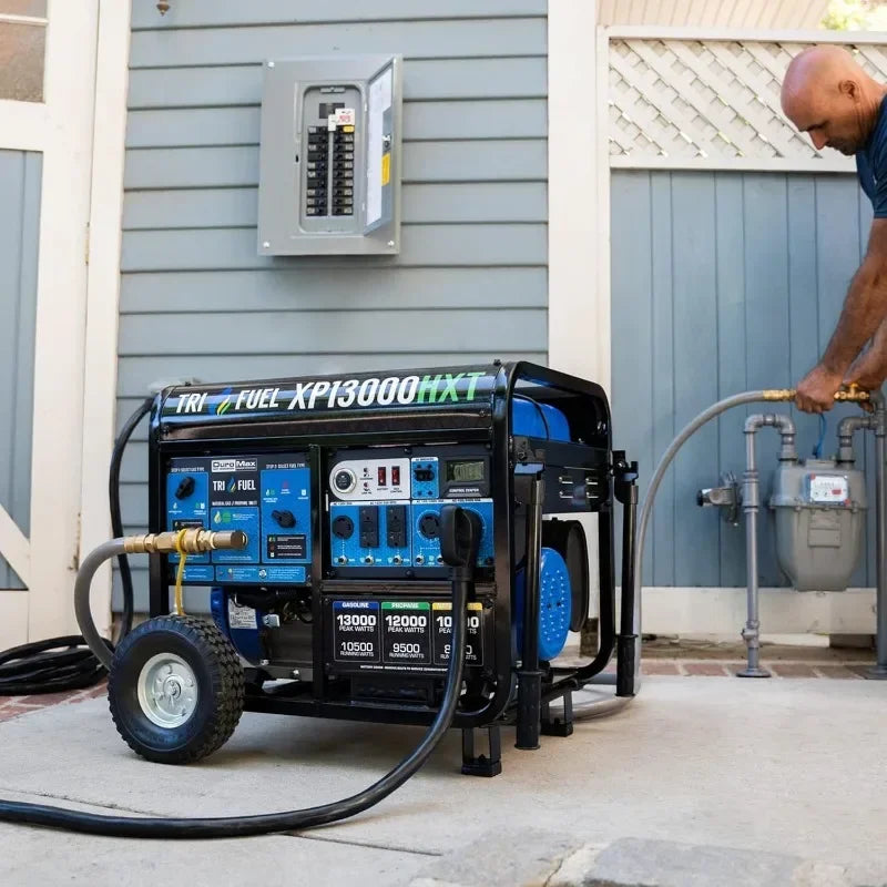 DuroMax 13,000-Watt 500cc Tri Fuel Gas Propane Natural Gas Portable Generator