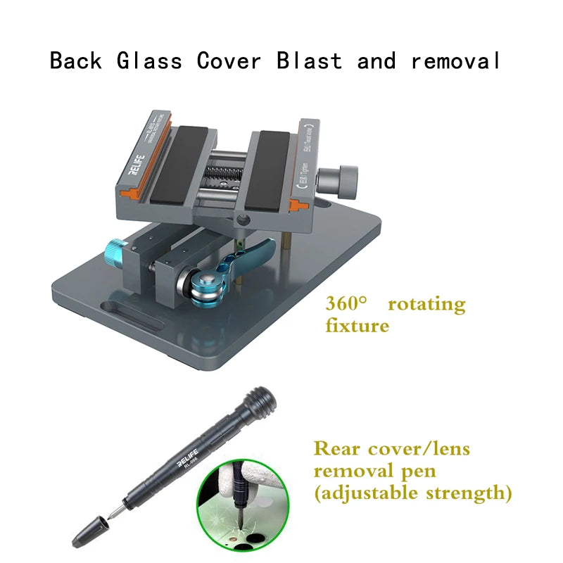 relife RL-601S plus Rear glass removal, lcd screen dissabmly 2-in-1 mobile phone repair removal tool,360° fixed rotating clamp