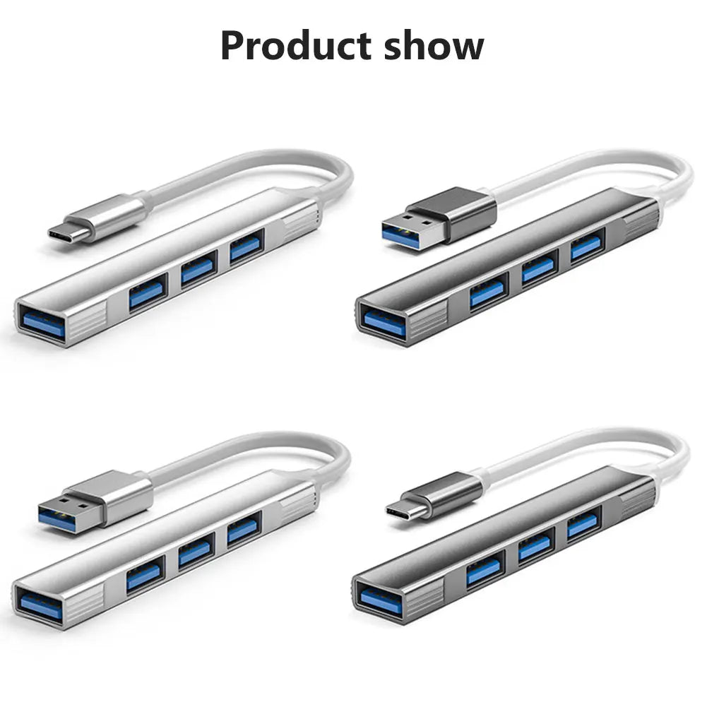 4 Port Multi Splitter Adapter OTG USB C HUB USB Type C 3.0 2.0