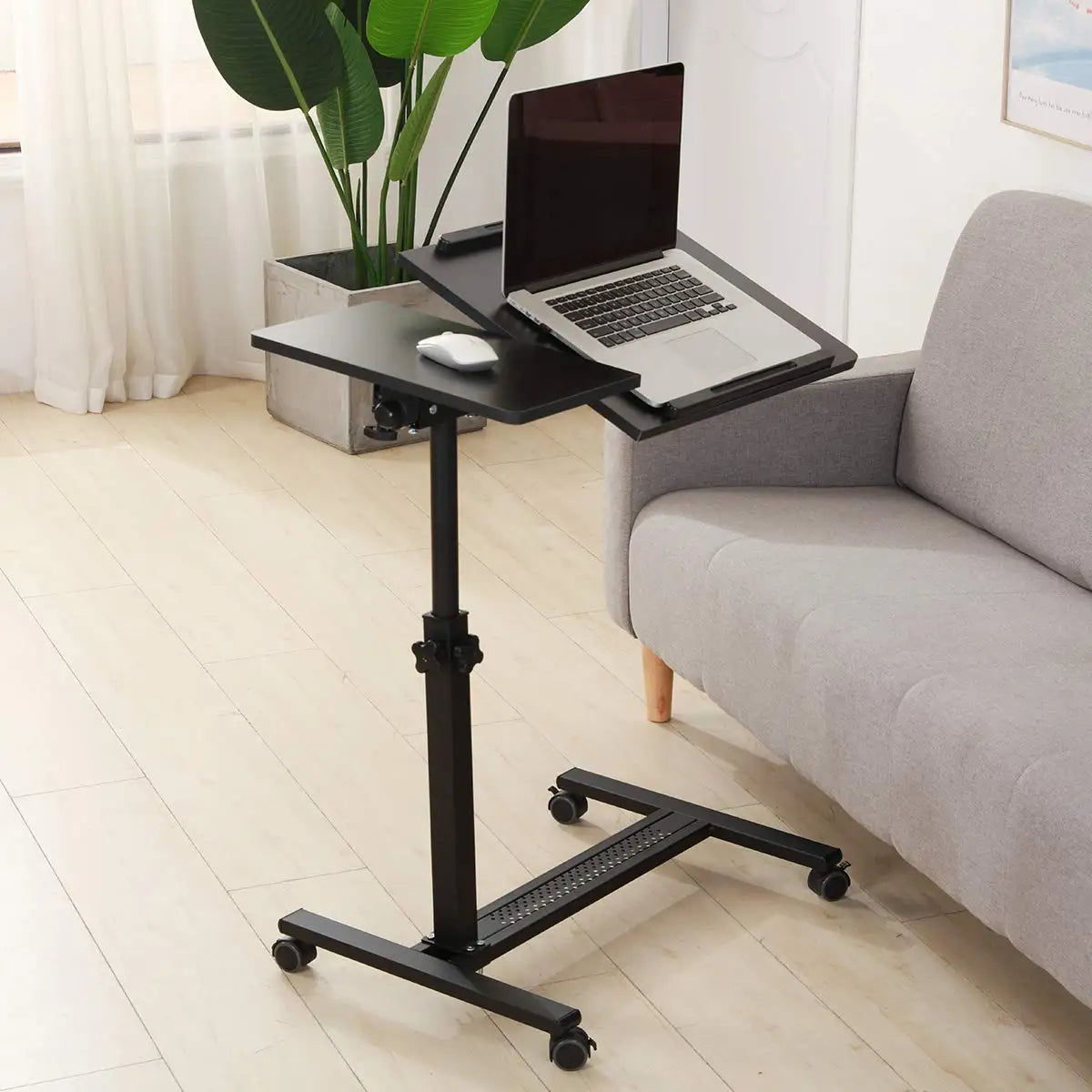 Rolling Laptop Table Overbed Desk