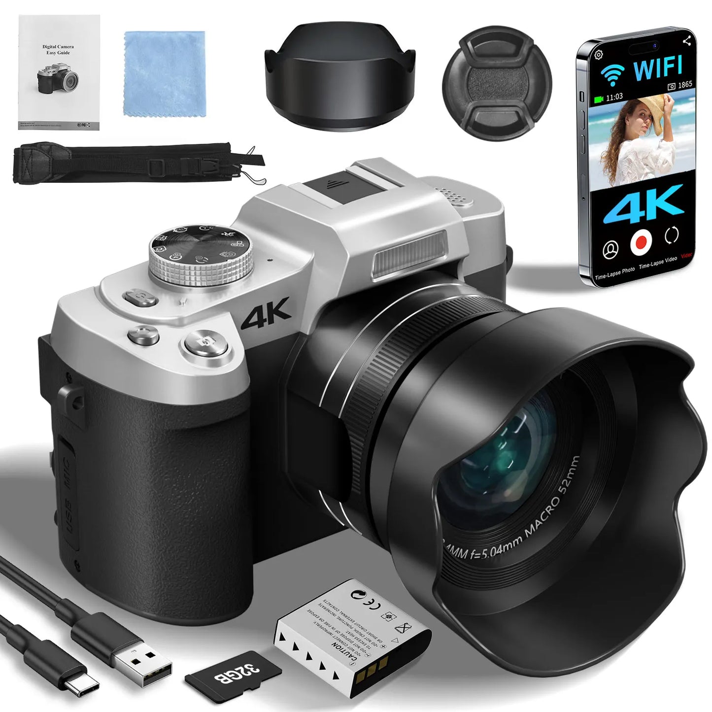 75MP Digital Camera for Photography & Video
