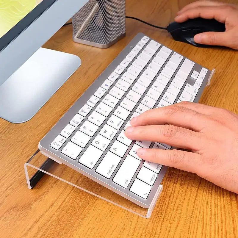 Keyboard Display Stand Laptop Stanf Keyboard Riser Notebook Computer Keyboard Feet Acrylic Adjustable Tilting Keyboard Lifter
