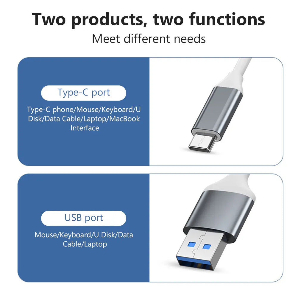 4 Port Multi Splitter Adapter OTG USB C HUB USB Type C 3.0 2.0