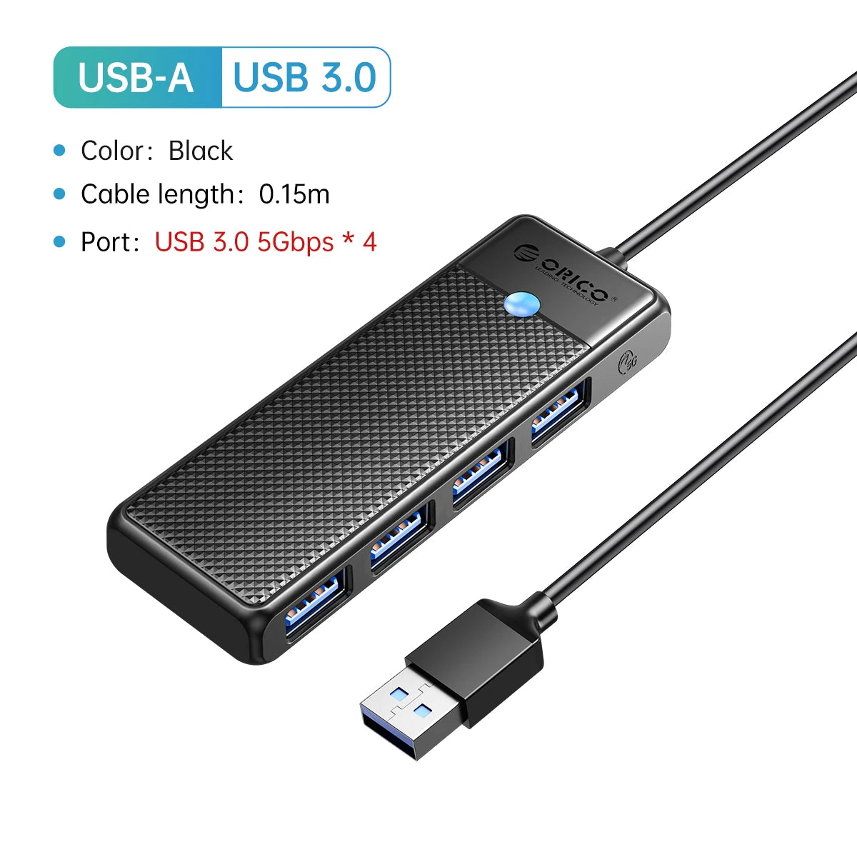 ORICO Type C HUB USB HUB 3.0 4-Port Splitter USB HUB Adapter
