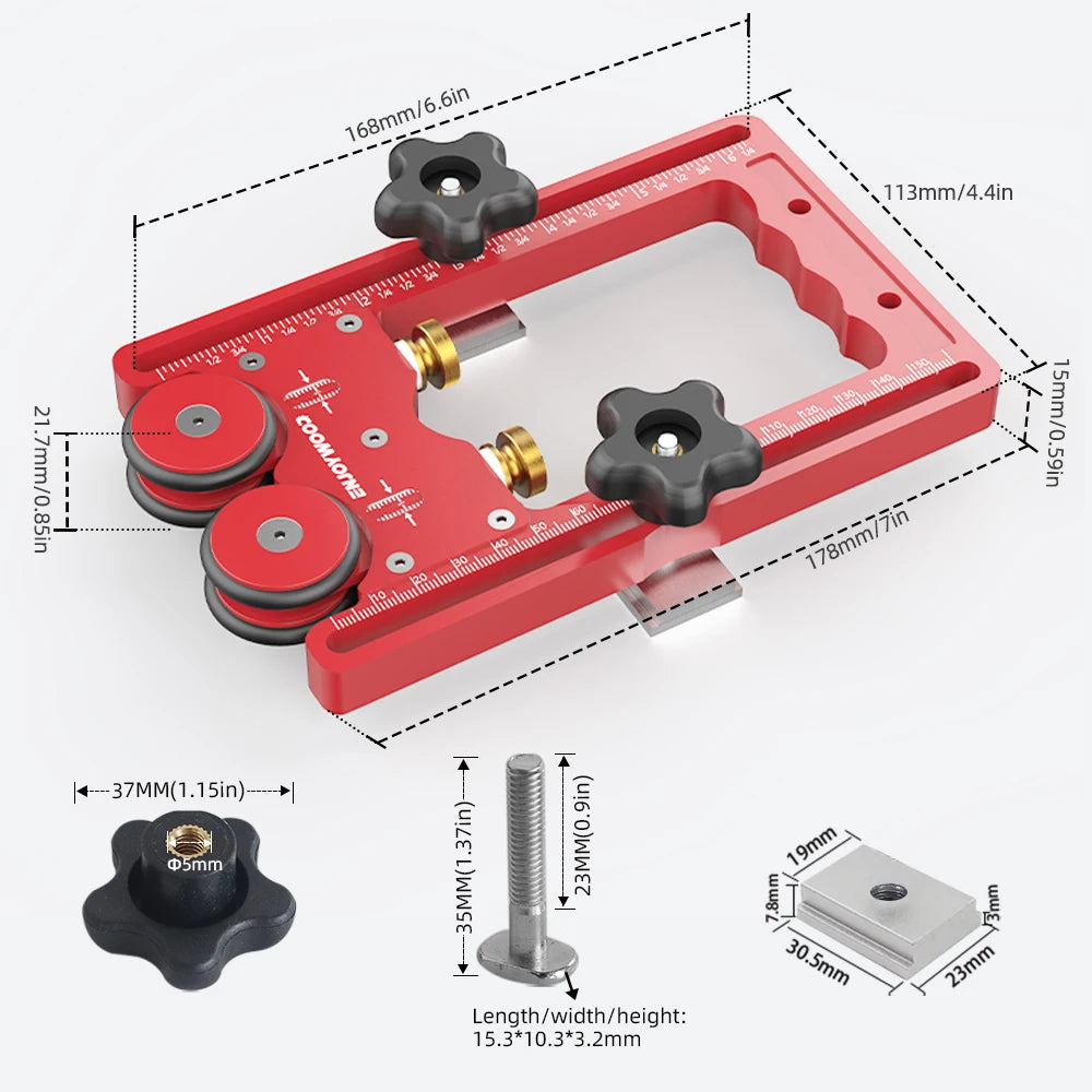 One-Way Double Wheel Woodworking Baffle Compact Lightweight Design Precision Tool