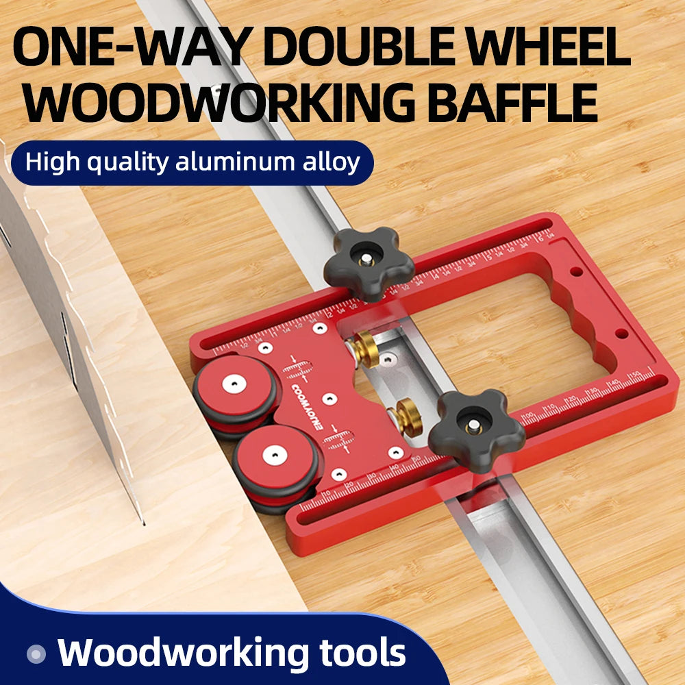 One-Way Double Wheel Woodworking Baffle Compact Lightweight Design Precision Tool