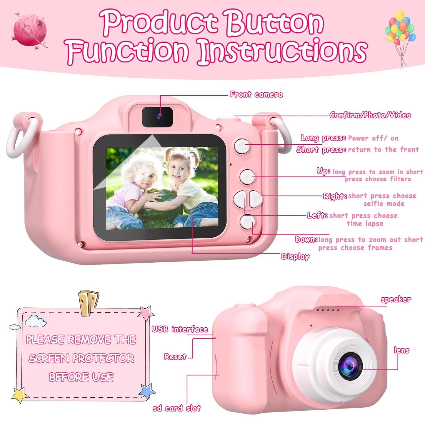 Mini Children Camera 1080P HD Digital Camera Educational