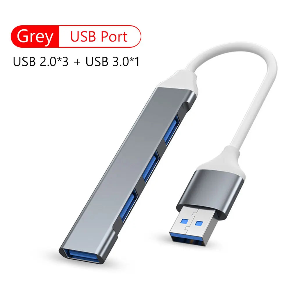 4 Port Multi Splitter Adapter OTG USB C HUB USB Type C 3.0 2.0