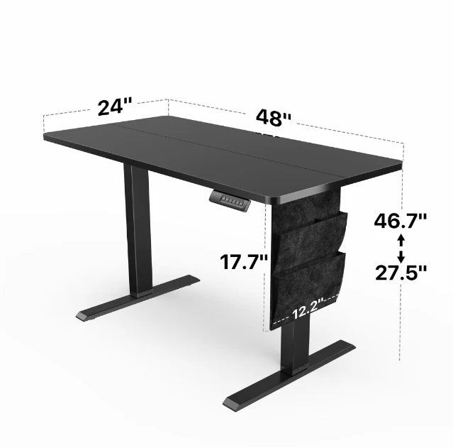 ErGear Height Adjustable Electric Standing Desk, 48 x 24 Inches Sit Stand up Desk, Memory Computer Home Office Desk