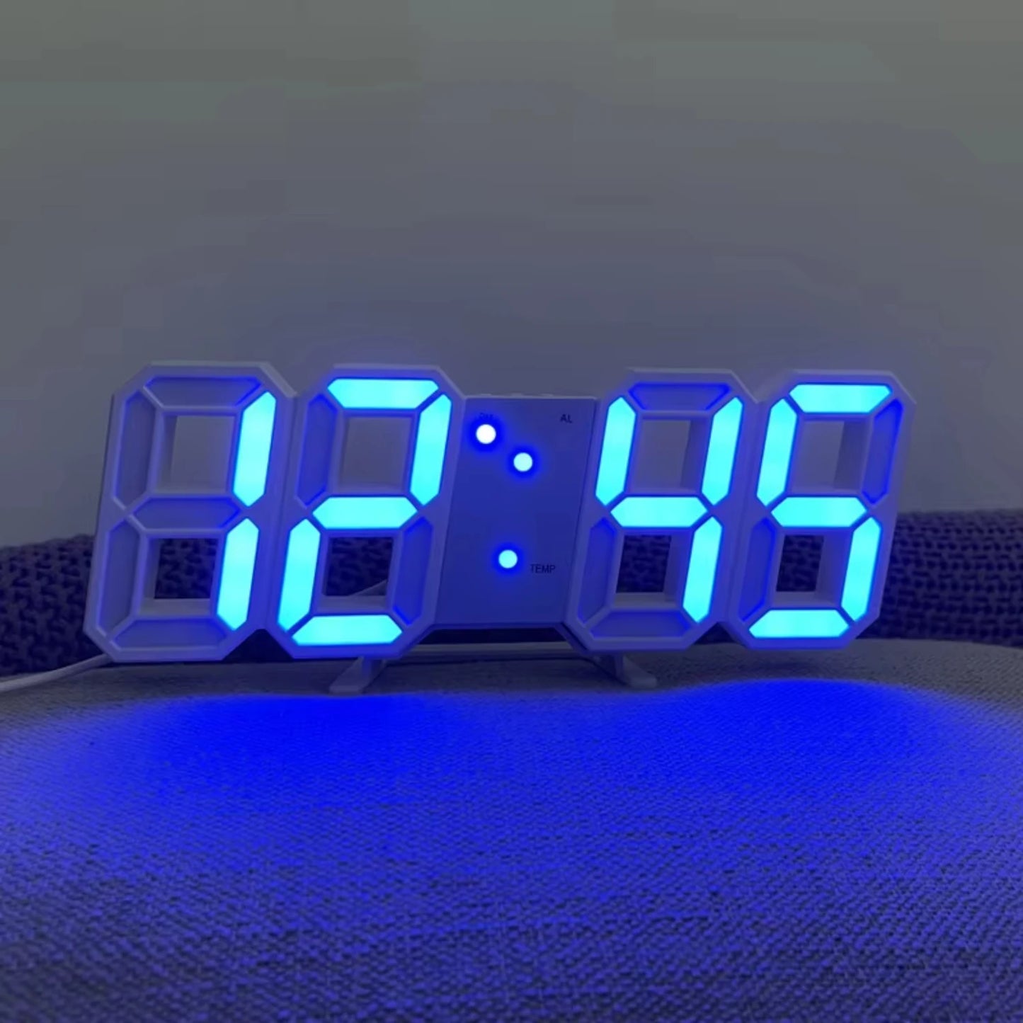 Nordic Digital Alarm Clock with Calendar, Thermometer, Snooze - Hanging Wall/Table Electronic Clock
